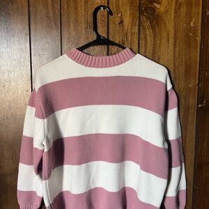 Jessica Simpson Pink and White Striped Sweater